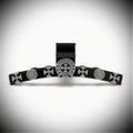 Black Baroque Silver Claw Clip