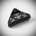 Goth Triangle Clip - Black & Translucent Red