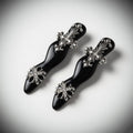 Glossy Twissy Hair Clip - Black & Ivory