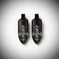 Goth Shell Inlay Clip Pair – Pearl & Smoke