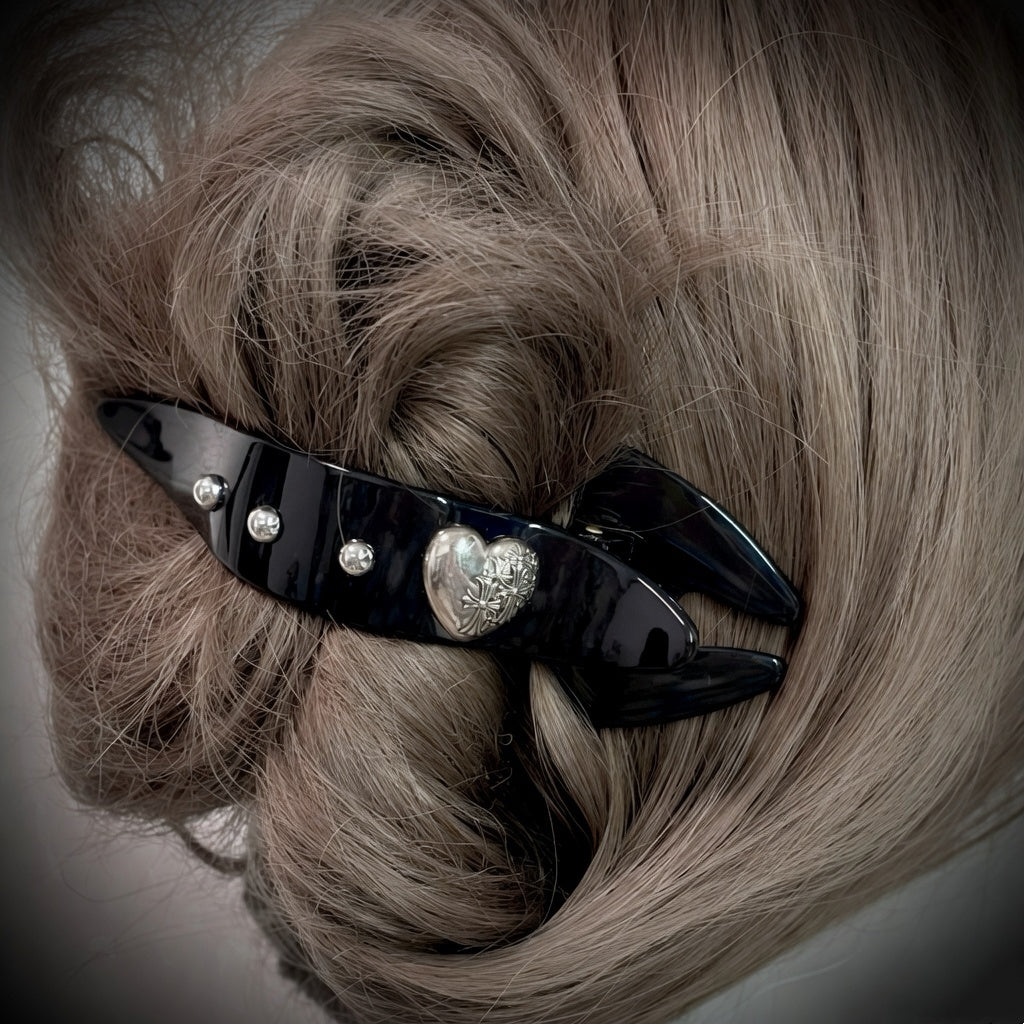 Elongated Curved Low-buns Styling Hair Claw