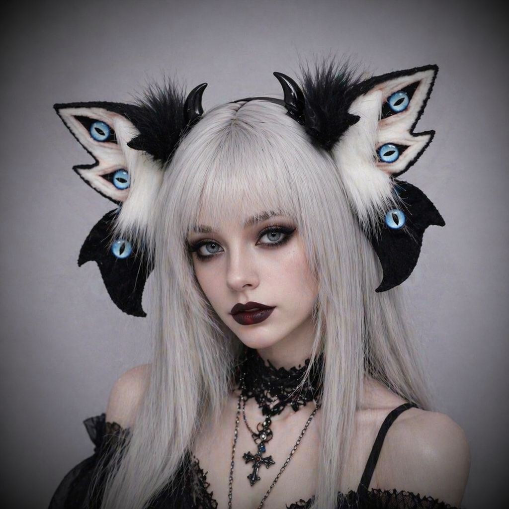 Multi-Eye Demon Horror Ear Headpiece