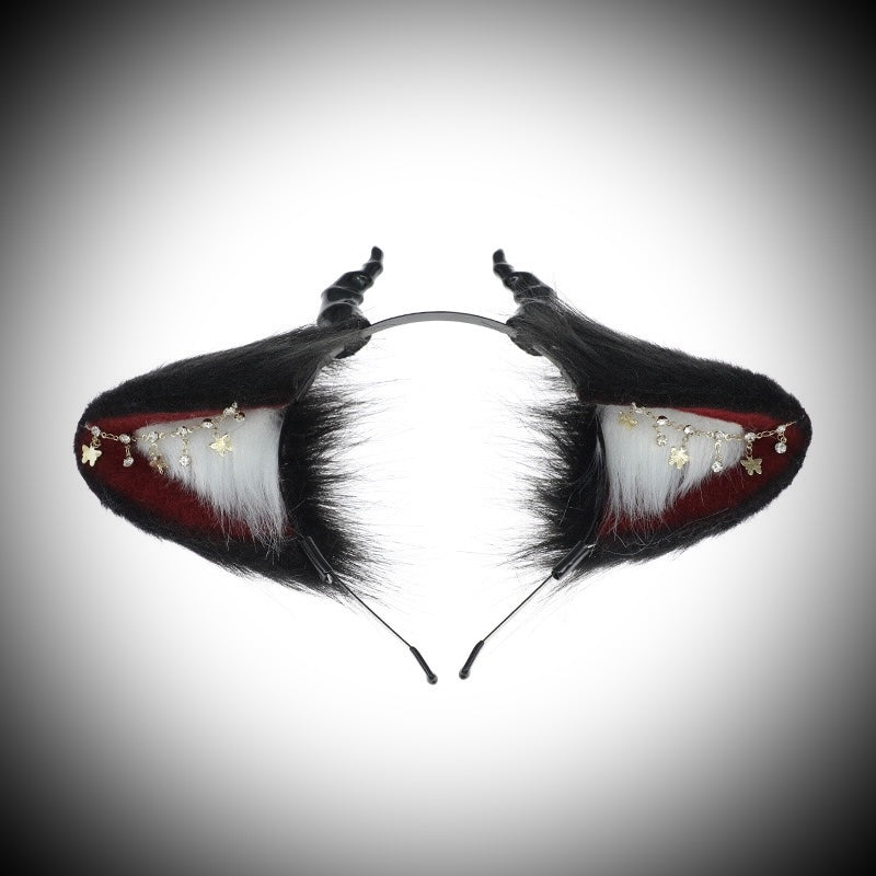 Modern Obsidian Fantasy Demon Horn Ear