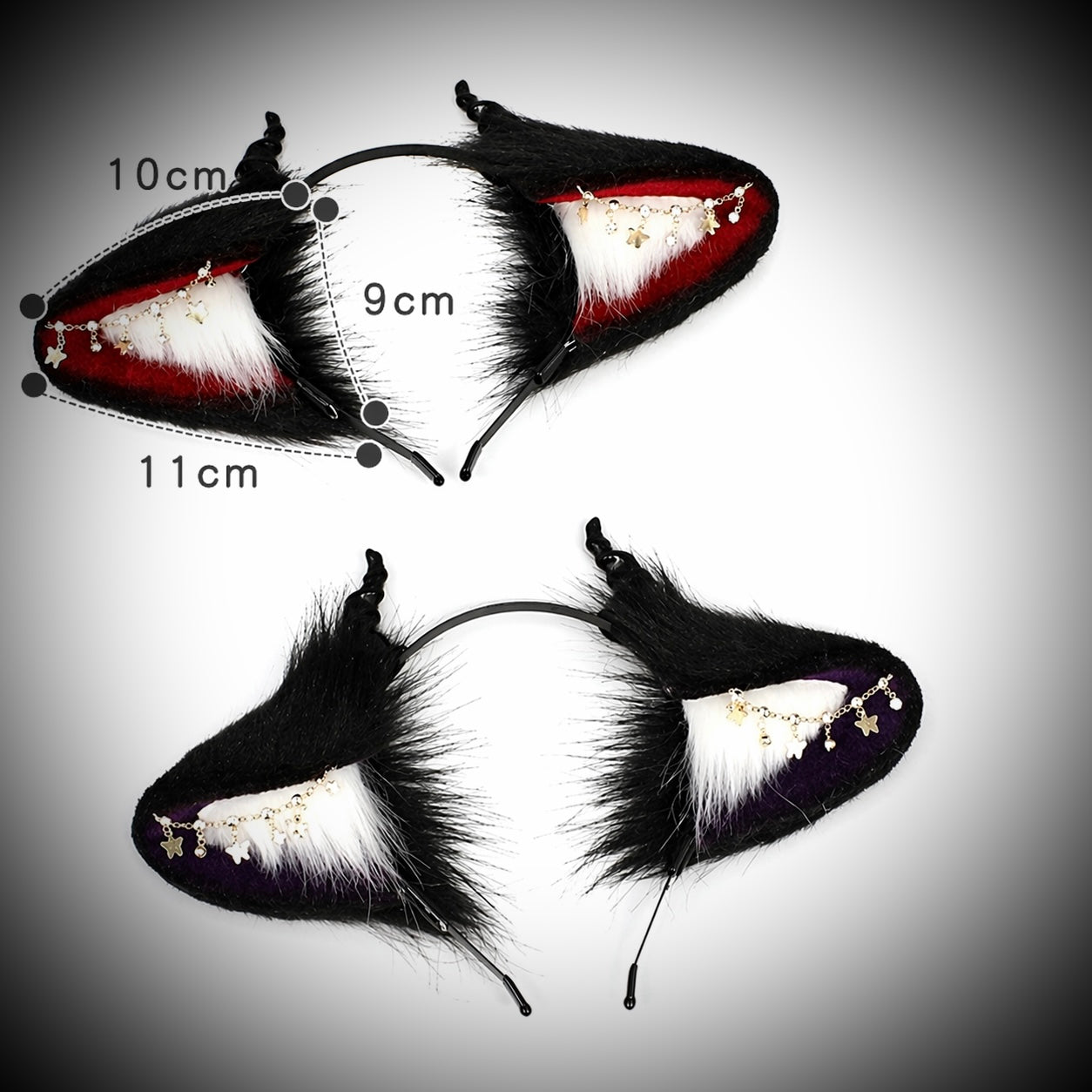 Modern Obsidian Fantasy Demon Horn Ear