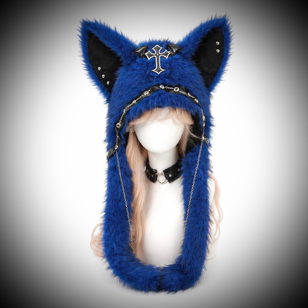 Midnight Blackwood Wolf Halo Hat