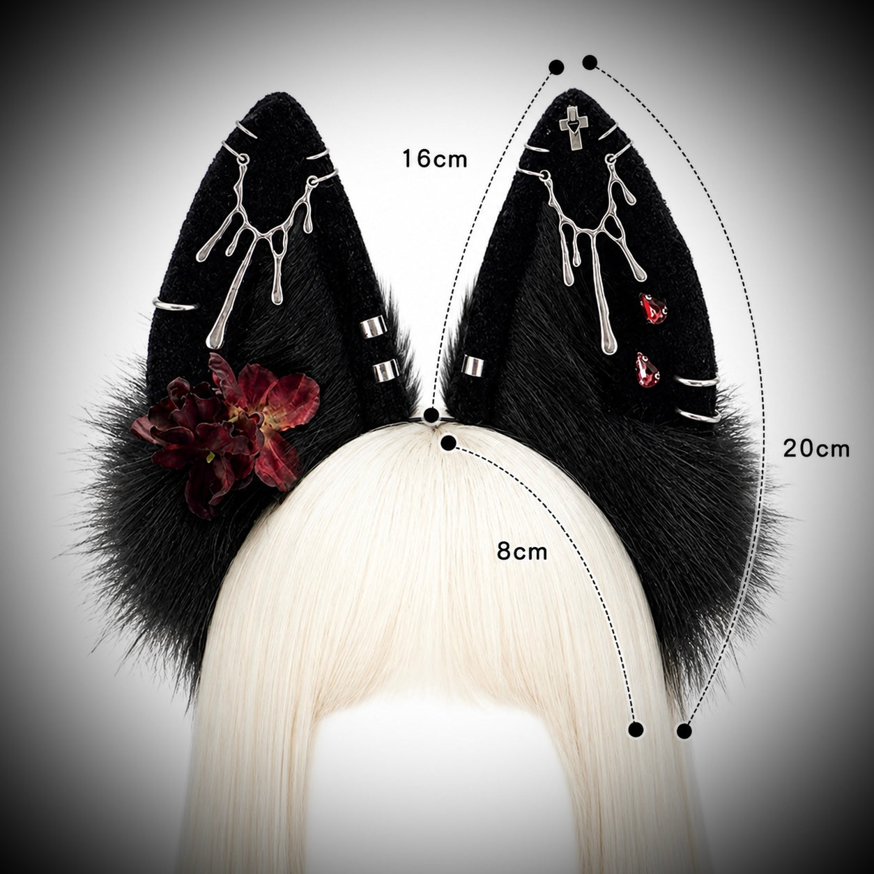 Obsidian Drip Headpiece