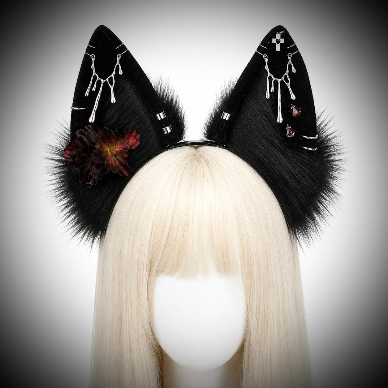 Obsidian Drip Headpiece