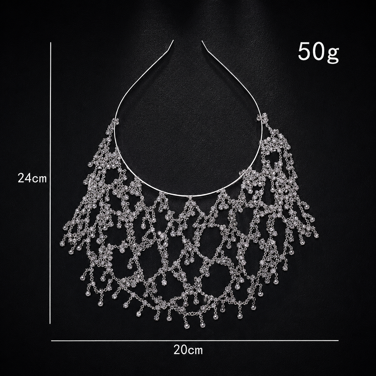 Widowlace Crystal Veil